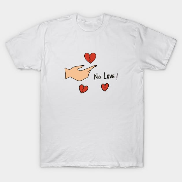 Broken heart T-Shirt by meghaillustration